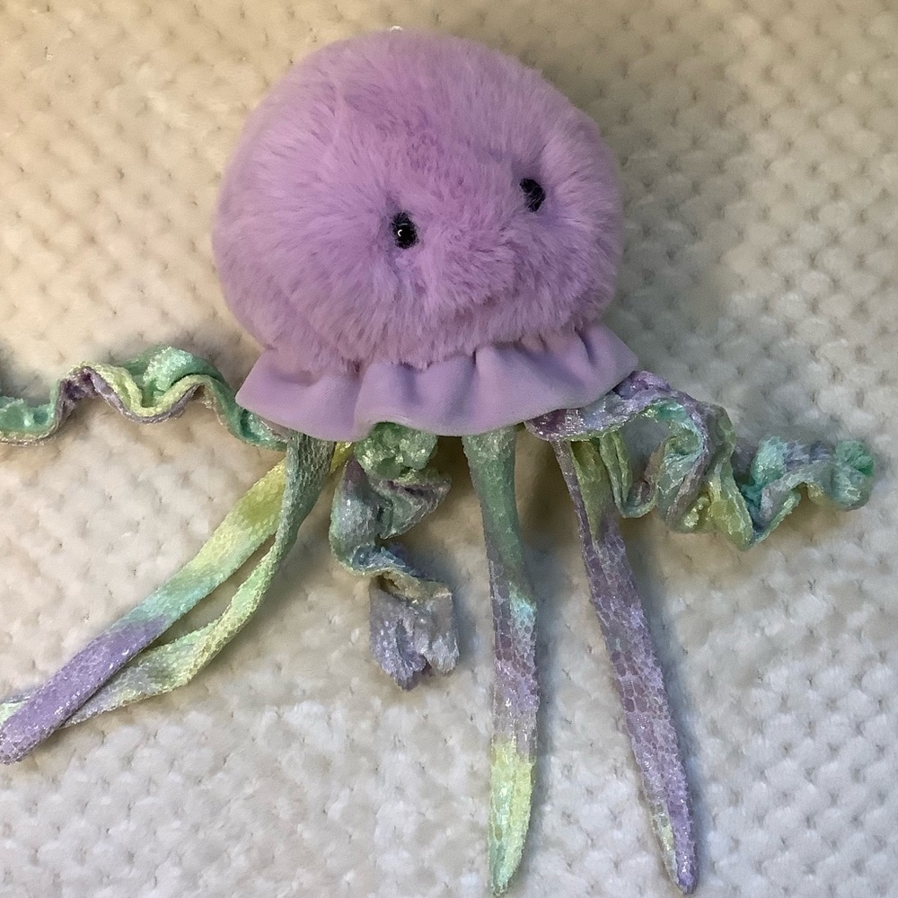 Douglas Purple Green Plush Wiggles Jellyfish Tie Dye Stuffed Animal Toy 🪼